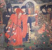 Henry Arthur Payne Plucking the Red and White Roses in the Old Temple Gardens oil painting picture wholesale